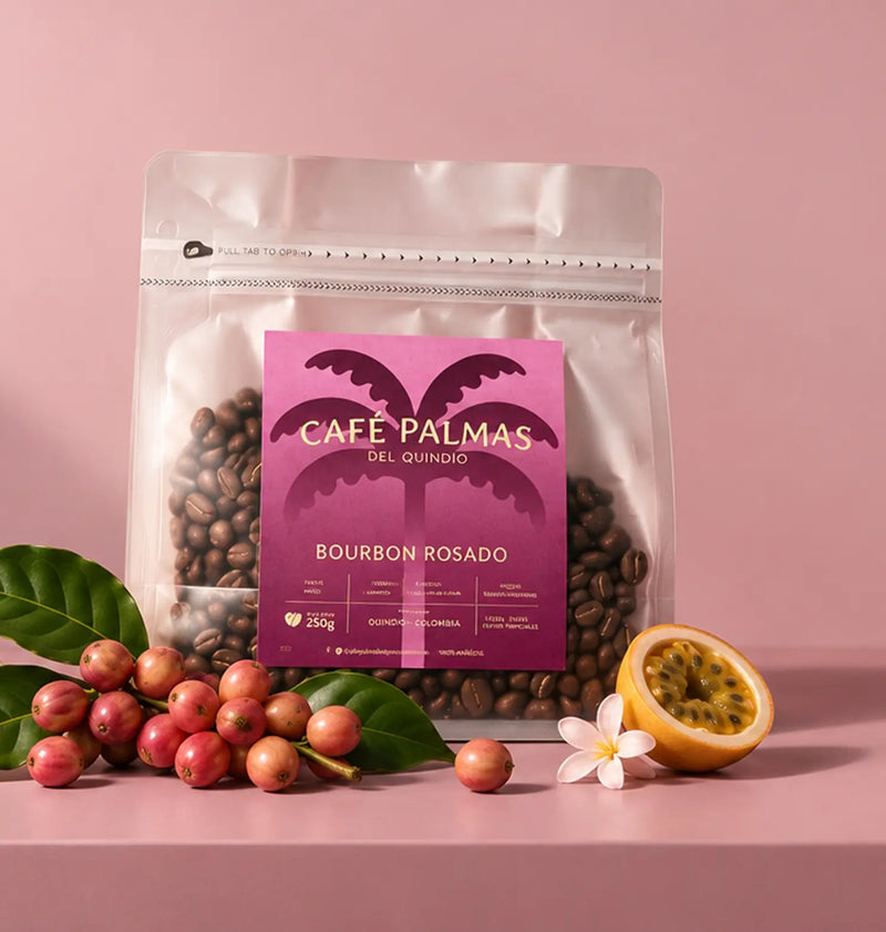 Café Palmas Bourbon Rosado, bolsa de 250 g