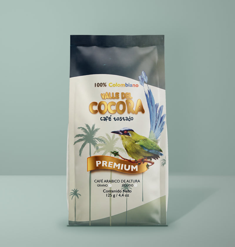 Café Palmas Edición Cocora, bolsa de 125 g, vista frontal