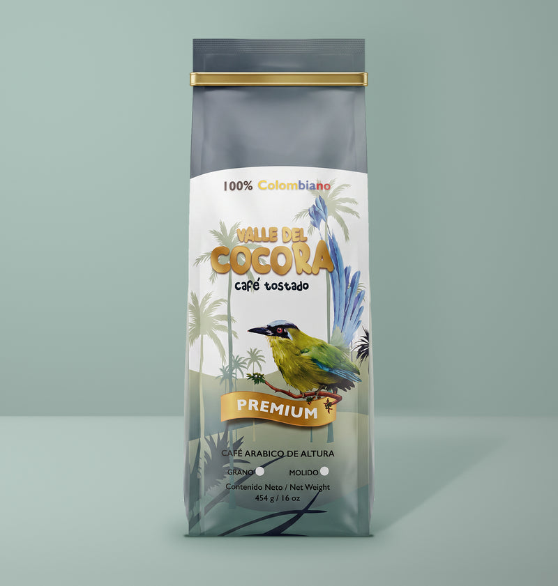 Café Palmas Edición Cocora, bolsa de 454 g, vista frontal